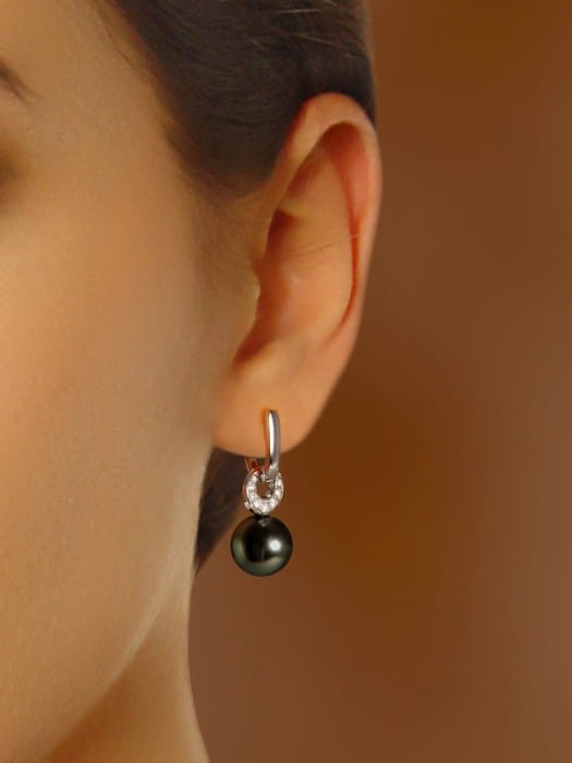 Kolczyki złote z perłami Tahiti ET-100B-RWG14D-CRHRS 2