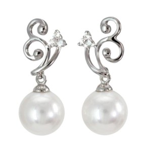 Kolczyki złote z perłami Akoya (wzór ESF)