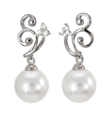 Kolczyki złote z perłami Akoya (wzór ESF)