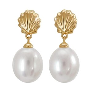 Złote kolczyki z perłami (wzór SHL)