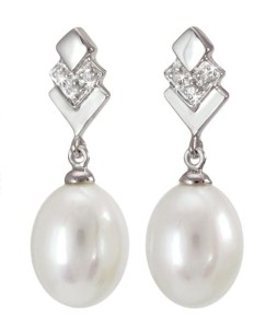 Kolczyki złote z perłami (wzór NPKN)