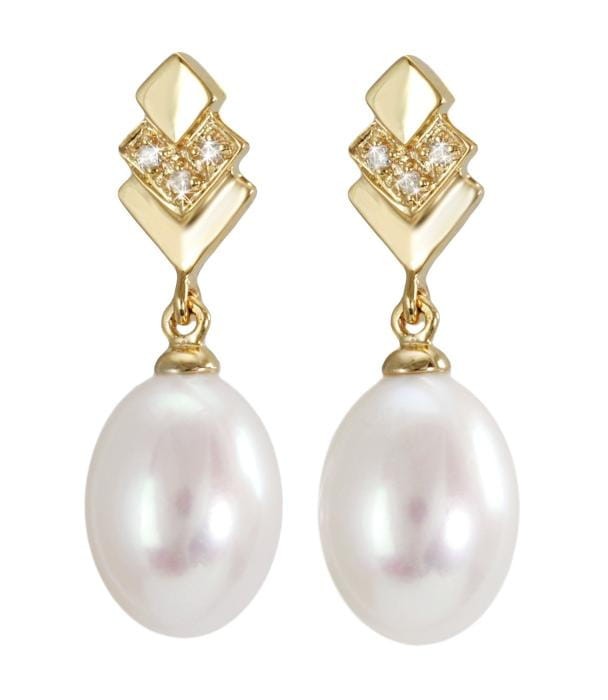 Złote kolczyki z perłami EF-90WDS-SHYG14D-NPKN