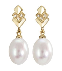 Złote kolczyki z perłami (wzór NPKN)