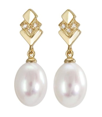 Złote kolczyki z perłami (wzór NPKN)