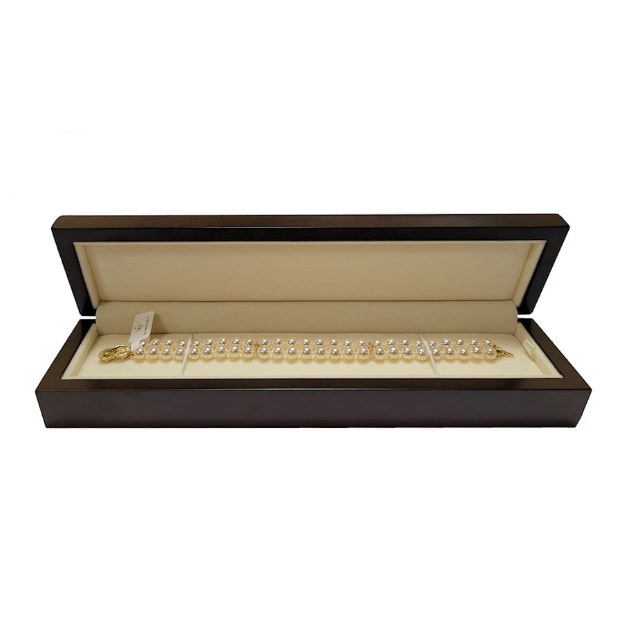 Bransoleta 2-rzędowa z perłami Akoya 6-6,5 mm BA2-65W-YG14D-DOCL 4