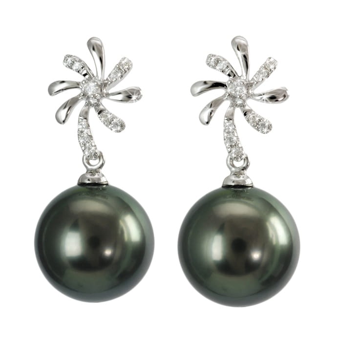 Kolczyki złote z perłami Tahiti ET-110B-SHWG14D-WNDM