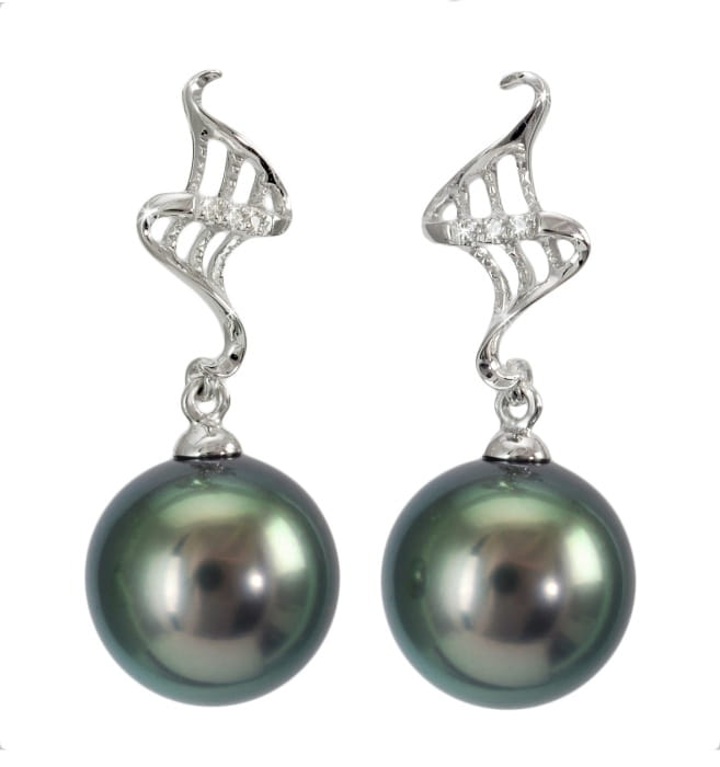 Kolczyki złote z perłami Tahiti ET-110B-SHWG14D-ADRL