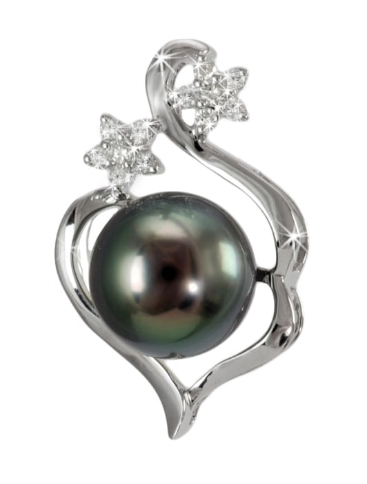 Zawieszka złota z perłą Tahiti PT-110B-WG14D-DFPR