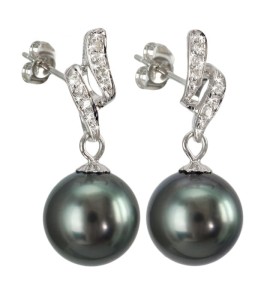 Kolczyki złote z perłami Tahiti (wzór NDLS)