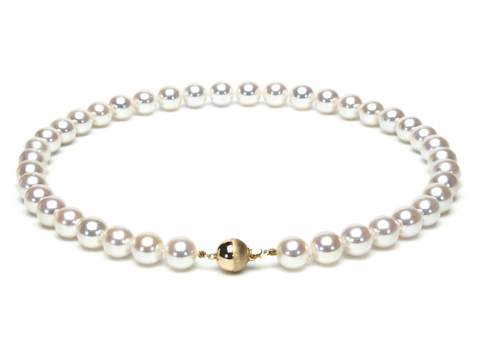 Naszyjnik z perłami Akoya 10-10,5 mm NA17-105W-BCIYG14PS-CSNP 2