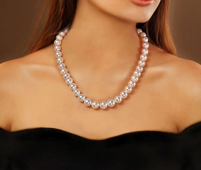 Naszyjnik z perłami Akoya 10-10,5 mm NA17-105W-BCIYG14PS-CSNP 3