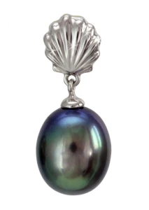 Zawieszka złota z czarną perłą (wzór SHL)