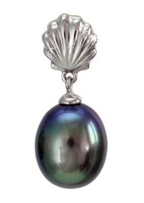 Zawieszka złota z czarną perłą (wzór SHL)