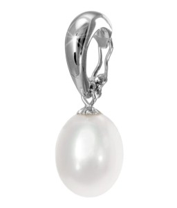 Przywieszka z białego złota z perłą (wzór EPS)