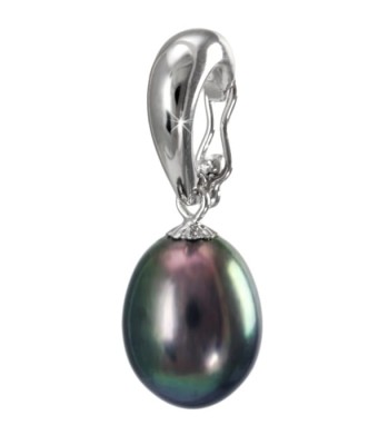 Przywieszka z białego złota z czarną perłą (wzór EPS)