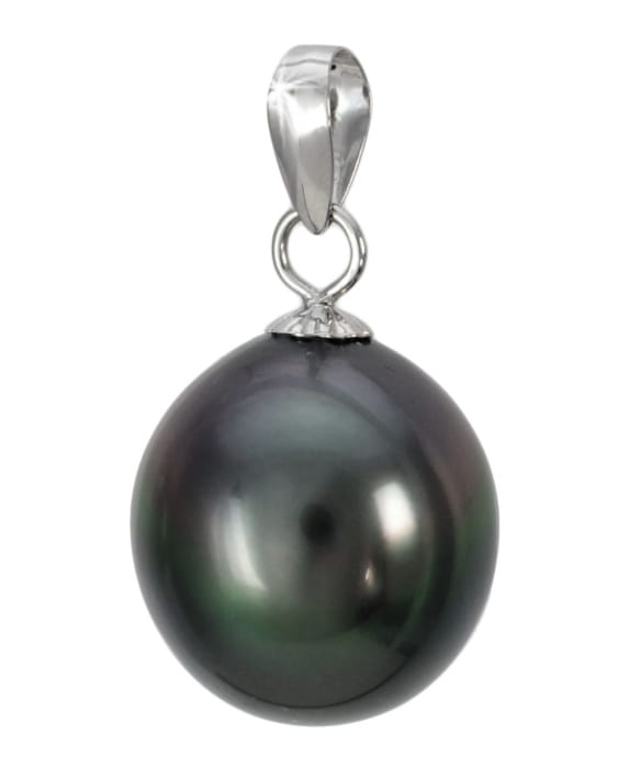 Zawieszka złota z owalną perłą Tahiti 11-12 mm PT-120BDS-WG14-CSPS