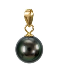 Złota zawieszka z perłą Tahiti 8-9 mm (wzór CSPS)