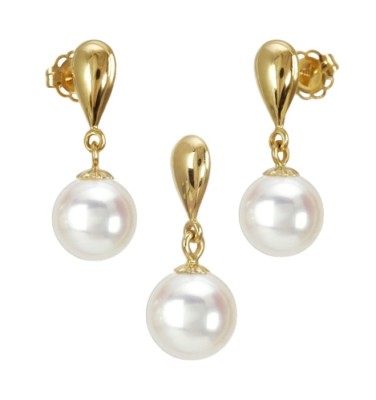 Komplet biżuterii z pereł Akoya (wzór SPN-YG)