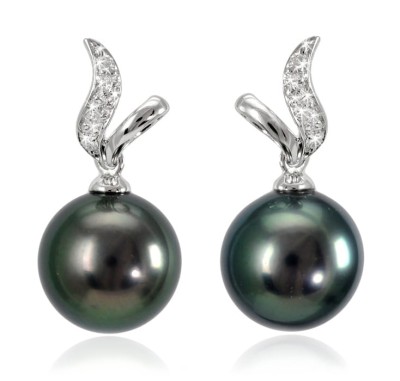 Kolczyki złote z perłami Tahiti (wzór 2YLF)