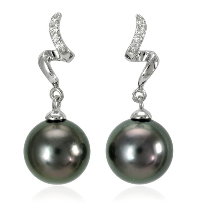 Kolczyki złote z perłami Tahiti ET-90B-SHWG14D-DSRB