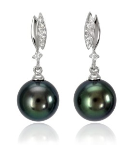 Kolczyki złote z perłami Tahiti (wzór 2LLF)