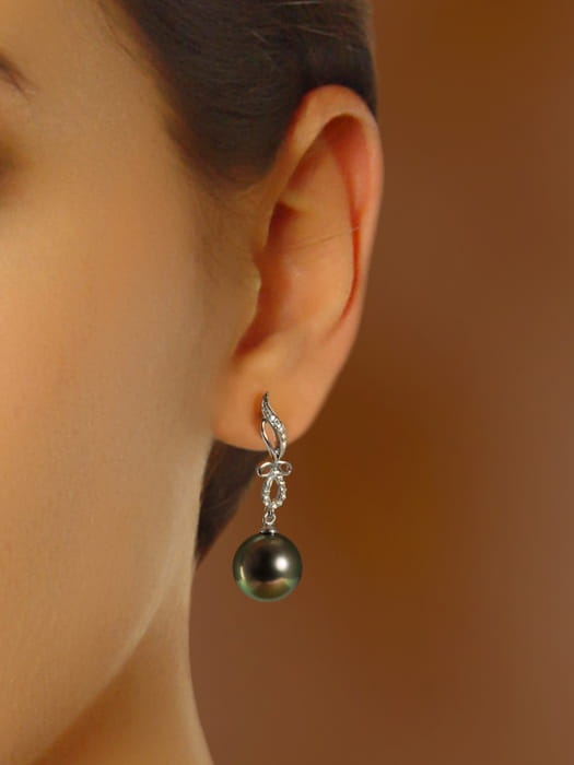 Kolczyki złote z perłami Tahiti ET-110B-SHWG14D-LRBW 2