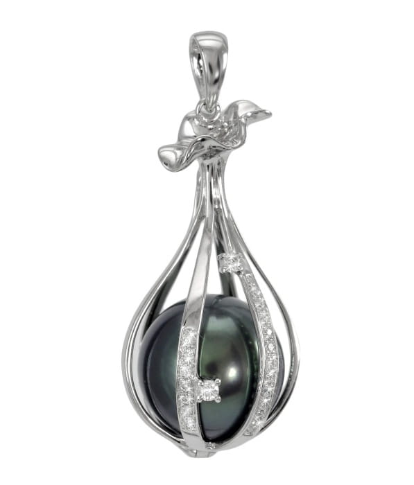 Zawieszka złota z perłą Tahiti PT-120B-WG14D-CAG