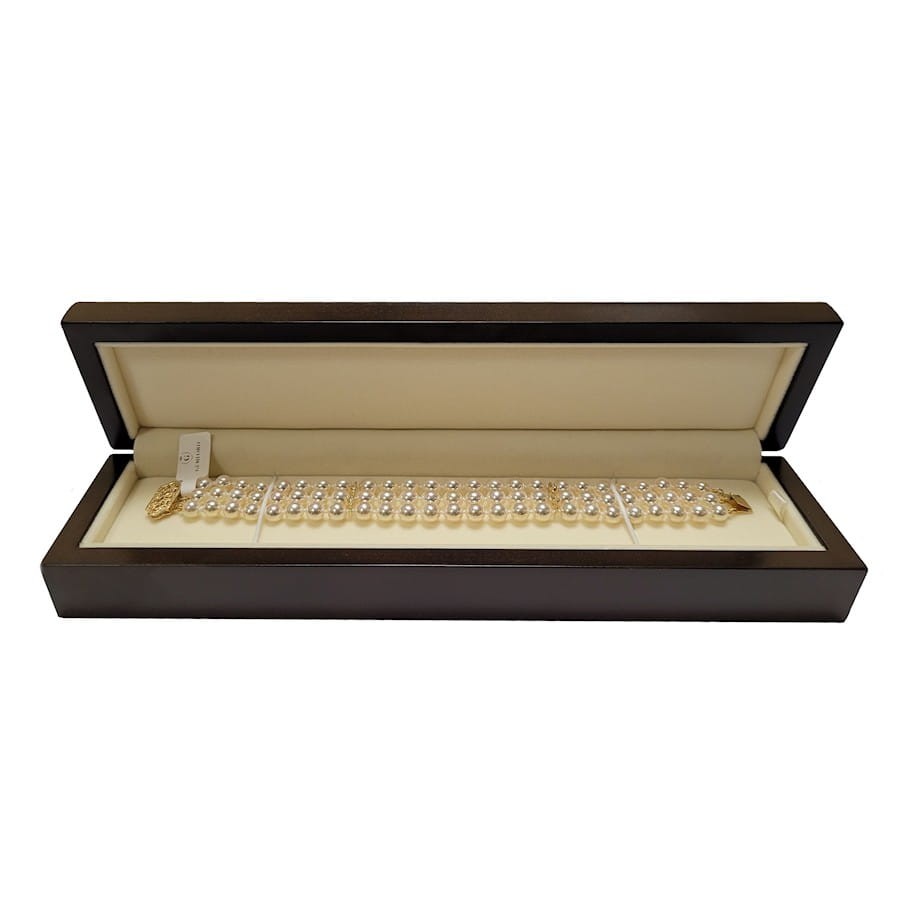 Bransoleta 3-rzędowa z perłami Akoya 6-6,5 mm BA3-65W-YG14D-ACHX 4