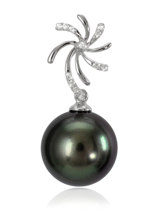 Zawieszka złota z perłą Tahiti PT-120B-WG14D-WNDM