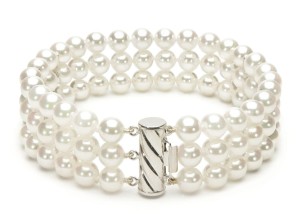 Bransoleta 3-rzędowa z perłami Akoya 6-6,5 mm (wzór CLC-WG)