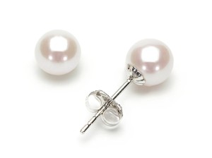 Kolczyki złote z perłami 6-6,5 mm (wzór CSES)