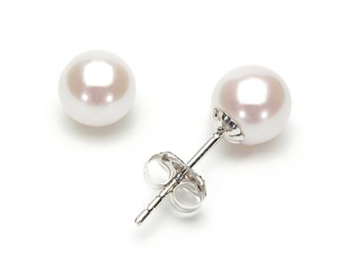 Kolczyki złote z perłami 6-6,5 mm (wzór CSES)