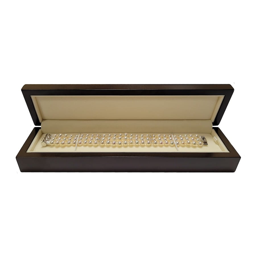 Bransoleta 3-rzędowa z perłami Akoya 6-6,5 mm BA3-65W-WG14D-CLC 4