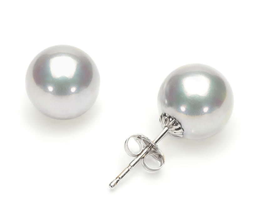 Kolczyki złote ze srebrnymi perłami Akoya 8-8,5 mm EA-85S-SWG14-CSES