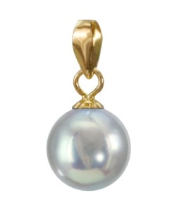 Złota zawieszka ze srebrną perłą Akoya 8-8,5 mm (wzór CSPS)