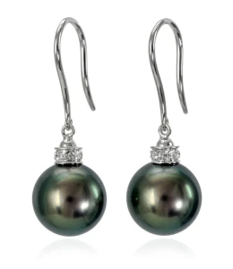 Kolczyki złote z perłami Tahiti (wzór HCLD)