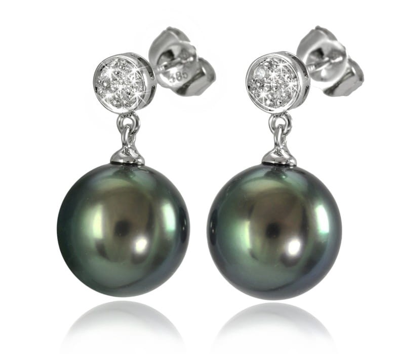Kolczyki złote z perłami Tahiti ET-110B-SHWGH14D-VCLD