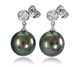 Kolczyki złote z perłami Tahiti (wzór VCLD)