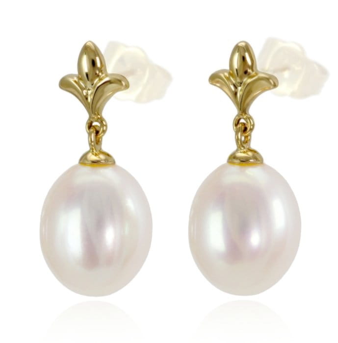 Złote kolczyki z perłami EF-95WDS-SHYG14-SSCO