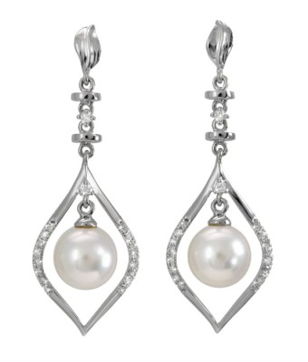 Kolczyki złote z perłami Akoya (wzór LORT)