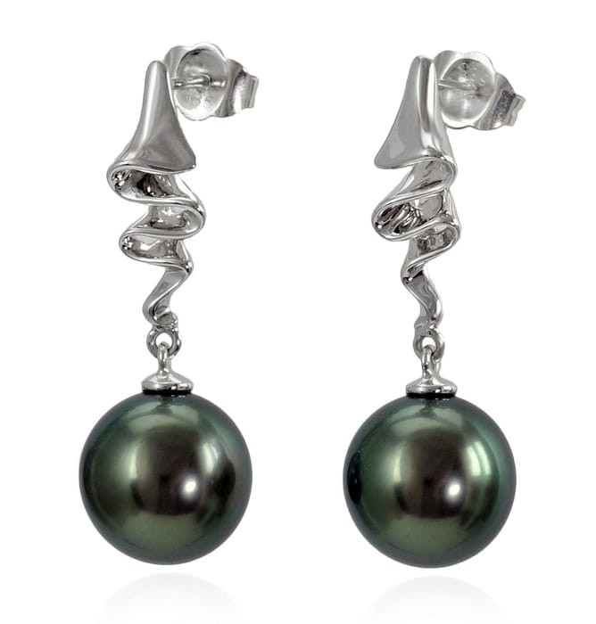 Kolczyki złote z perłami Tahiti ET-100B-SHWG14-LFAN