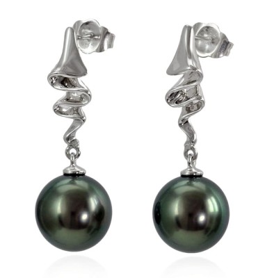 Kolczyki złote z perłami Tahiti (wzór LFAN)