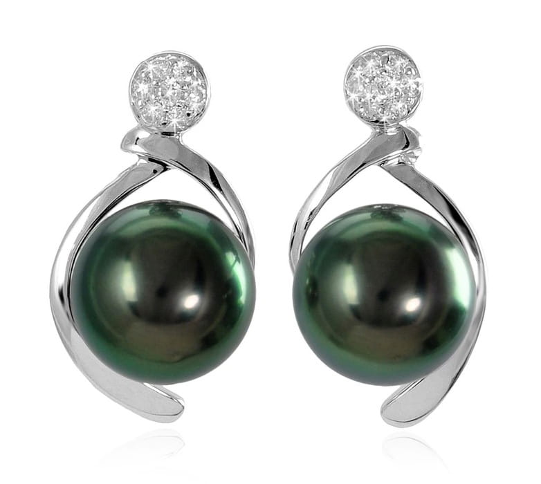 Kolczyki złote z perłami Tahiti ET-90B-SWG14D-PREG