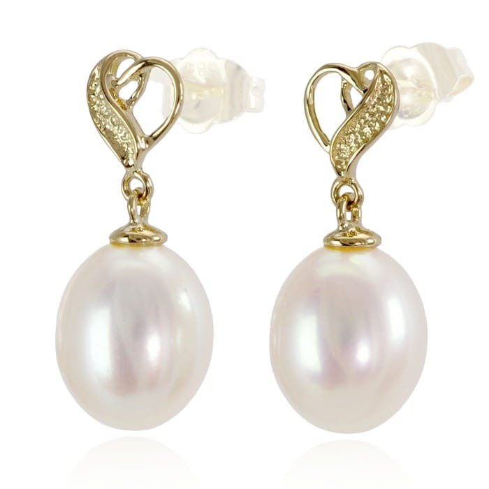 Złote kolczyki z perłami EF-85WDS-SHYG14-ASSC