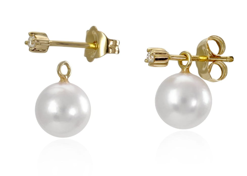 Złote kolczyki z perłami Akoya EA-75W-SYG14D-HPNT