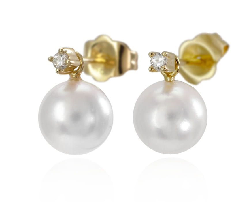 Złote kolczyki z perłami Akoya EA-75W-SYG14D-HPNT 2