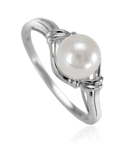 Pierścionek złoty z perłą Akoya (wzór PCKT)