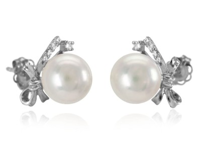 Kolczyki złote z perłami Akoya (wzór LBOW)