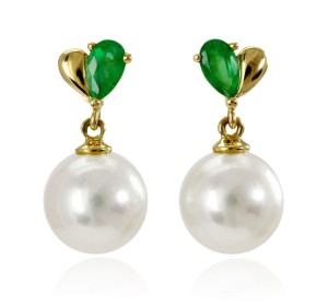 Złote kolczyki z perłami Akoya (wzór EGHR)