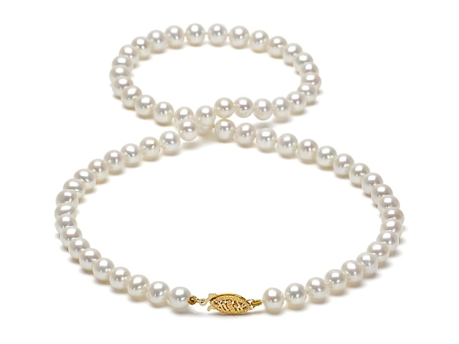 Naszyjnik z pereł 6-6,5 mm NF17-65W-FCYG14-CSNP 2